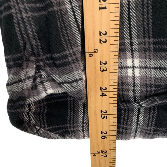 Jachs New York Flannel Shirt Mens Small Black White Plaid Girlfriend Unisex - Picture 4 of 9